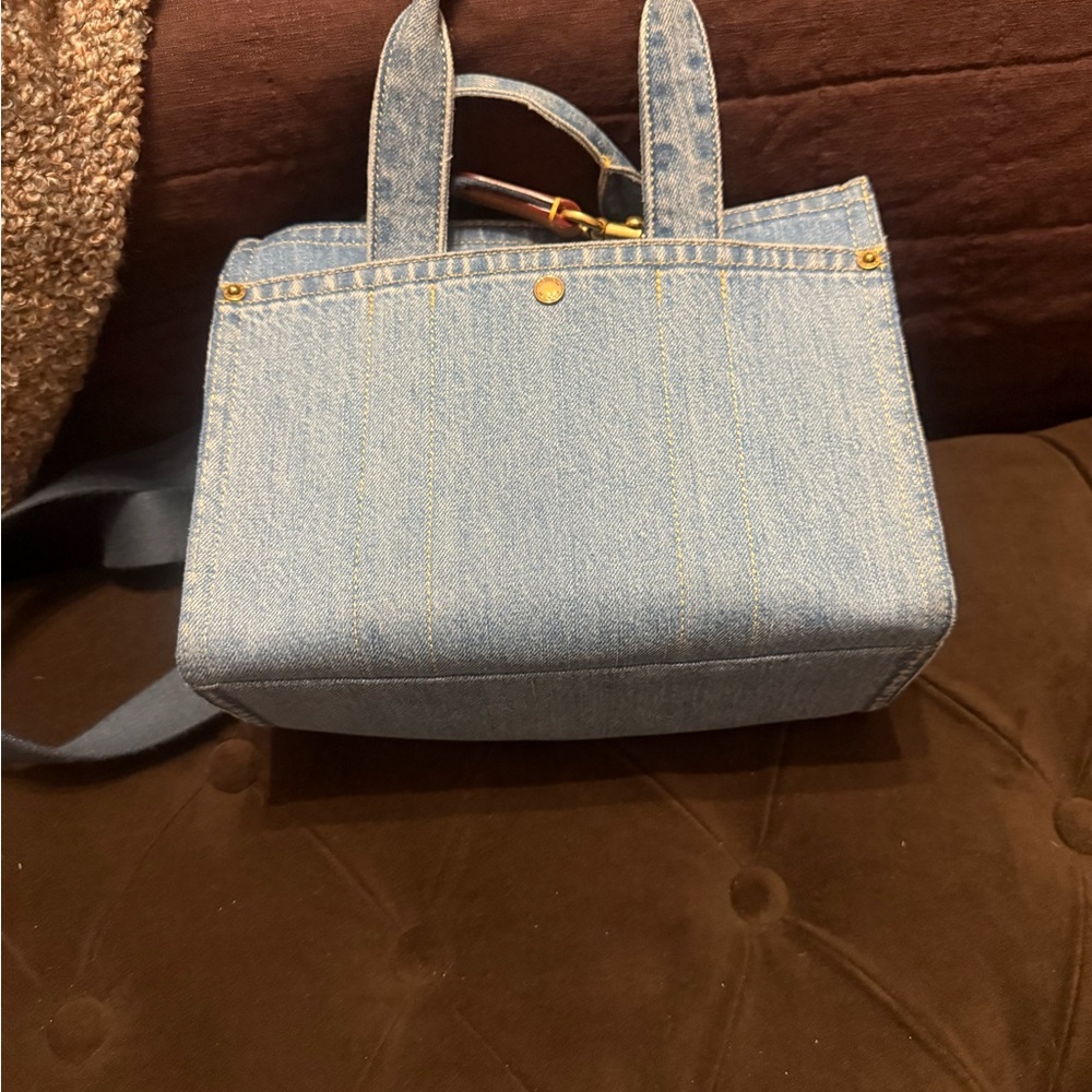 Coach Denim Blue Tote with Adjustable Strap - Picture 2 of 3